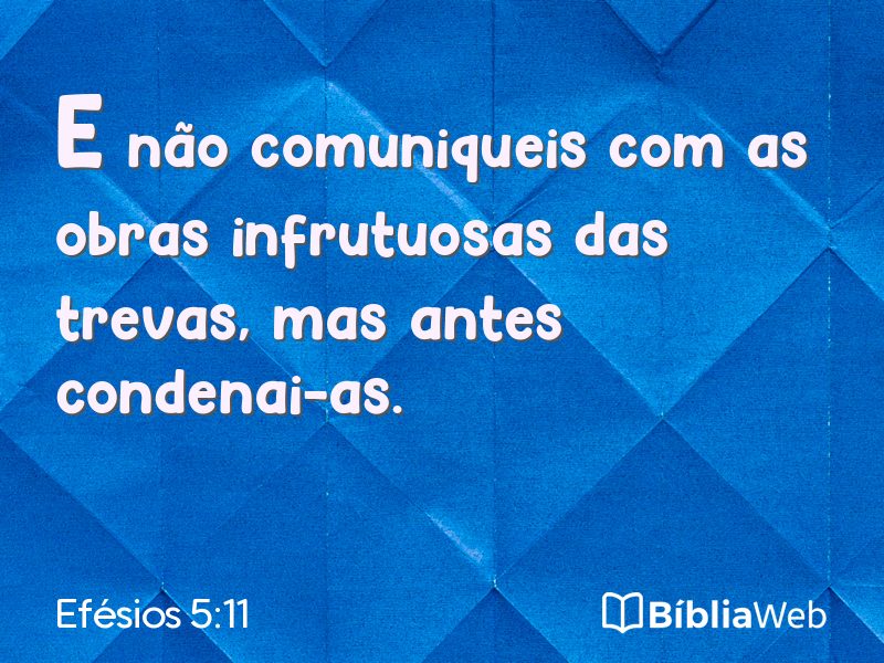 Efésios 5:11 em imagem para compartilhar