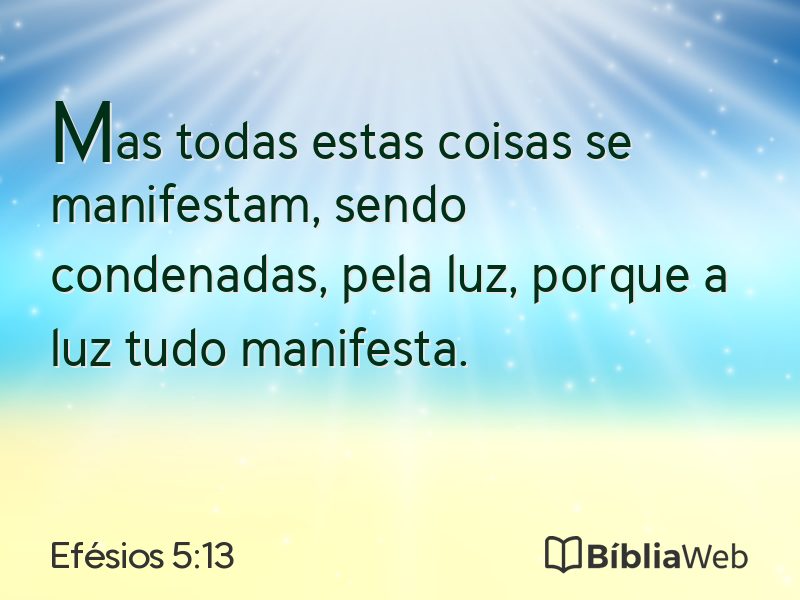 Efésios 5:13 em imagem para compartilhar