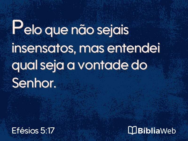 Efésios 5:17 em imagem para compartilhar