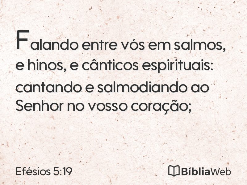 Efésios 5:19 em imagem para compartilhar