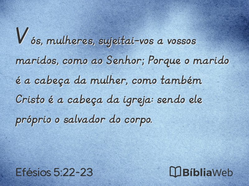 Efésios 5:22-23 em imagem para compartilhar