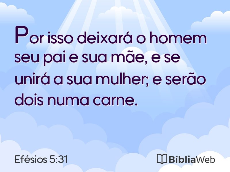 Efésios 5:31 em imagem para compartilhar