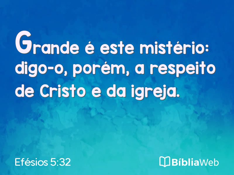 Efésios 5:32 em imagem para compartilhar