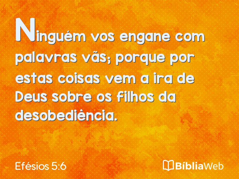 Efésios 5:6 em imagem para compartilhar