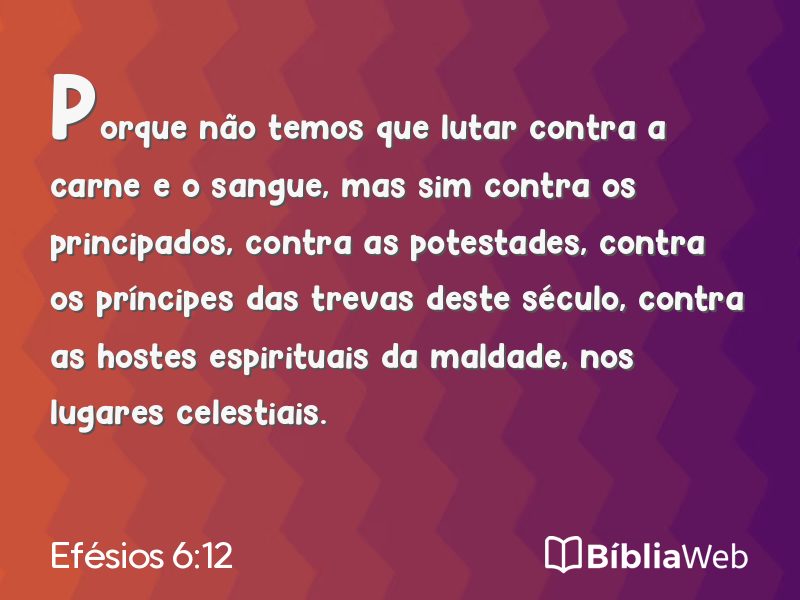 Efésios 6:12 em imagem para compartilhar