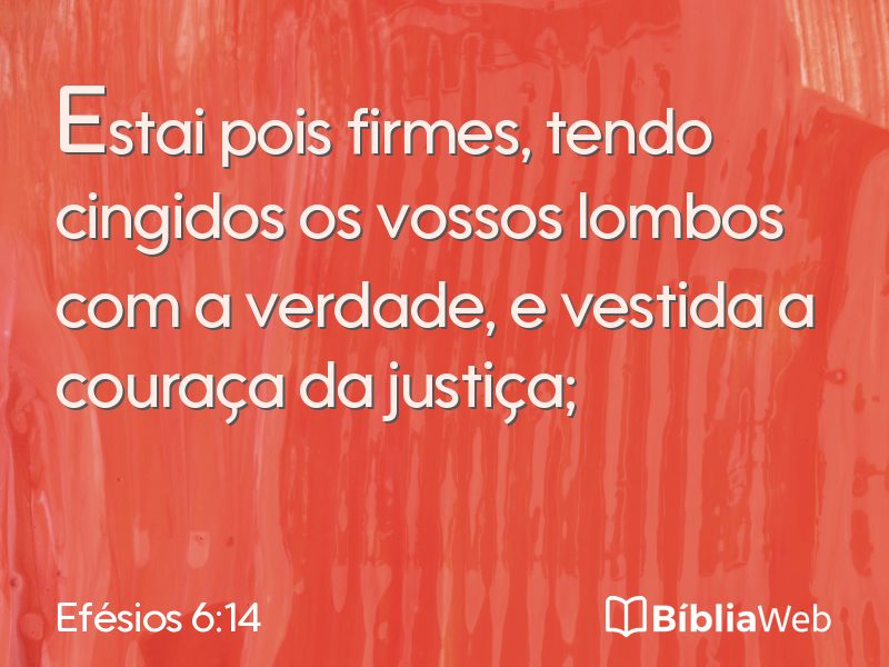 Efésios 6:14 em imagem para compartilhar