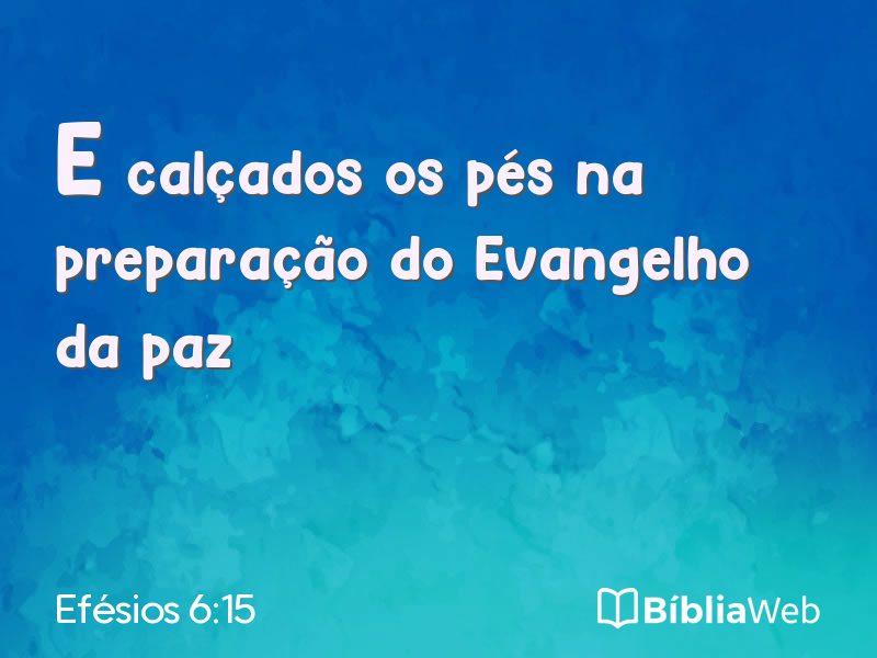 Efésios 6:15 em imagem para compartilhar