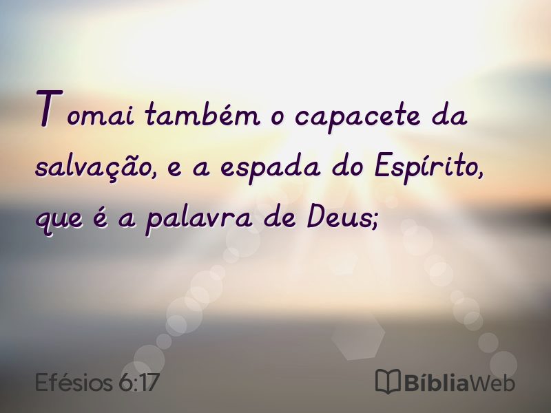 Efésios 6:17 em imagem para compartilhar