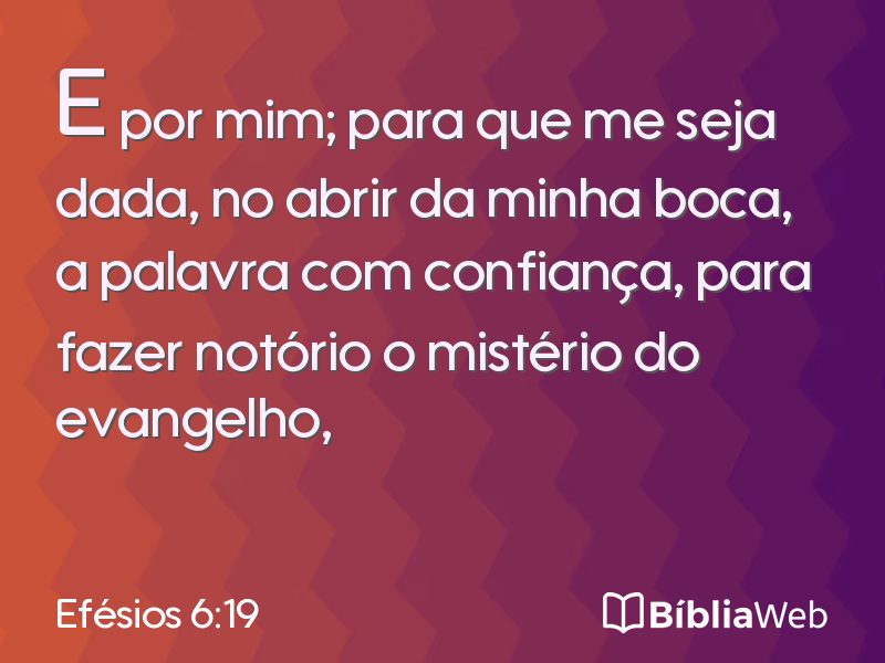 Efésios 6:19 em imagem para compartilhar