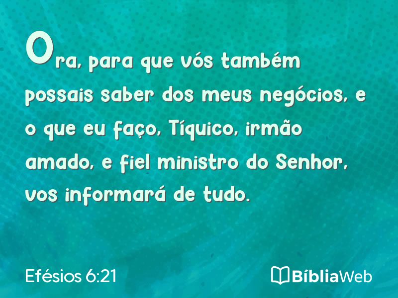 Efésios 6:21 em imagem para compartilhar