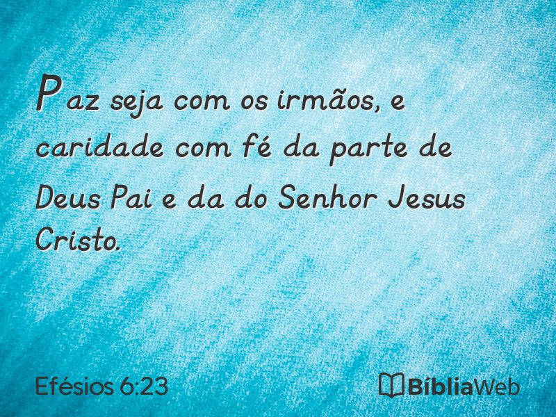Efésios 6:23 em imagem para compartilhar