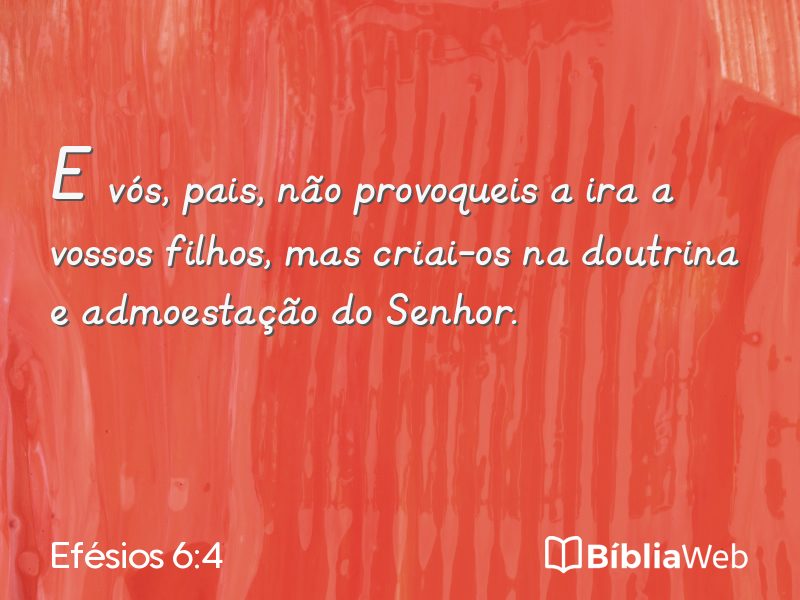 Efésios 6:4 em imagem para compartilhar