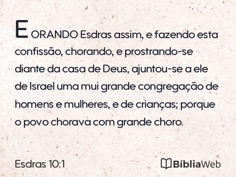 Esdras 10:1 em imagem para compartilhar