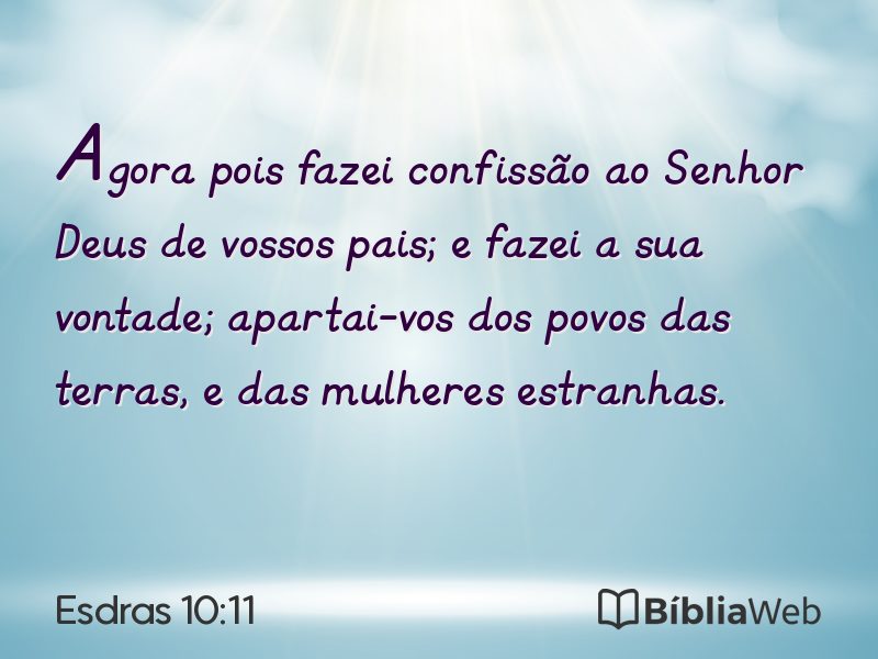 Esdras 10:11 em imagem para compartilhar