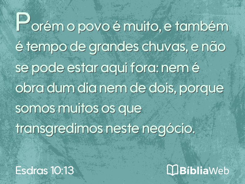Esdras 10:13 em imagem para compartilhar