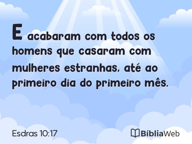 Esdras 10:17 em imagem para compartilhar
