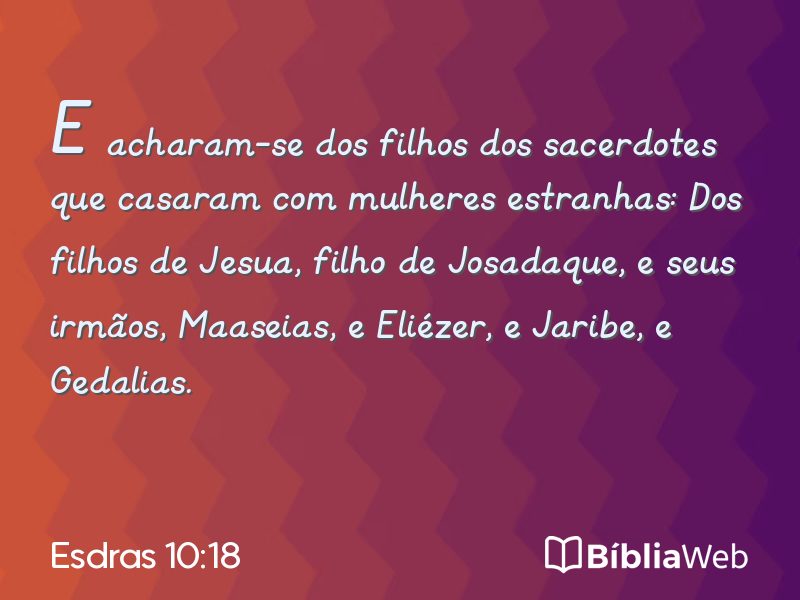 Esdras 10:18 em imagem para compartilhar