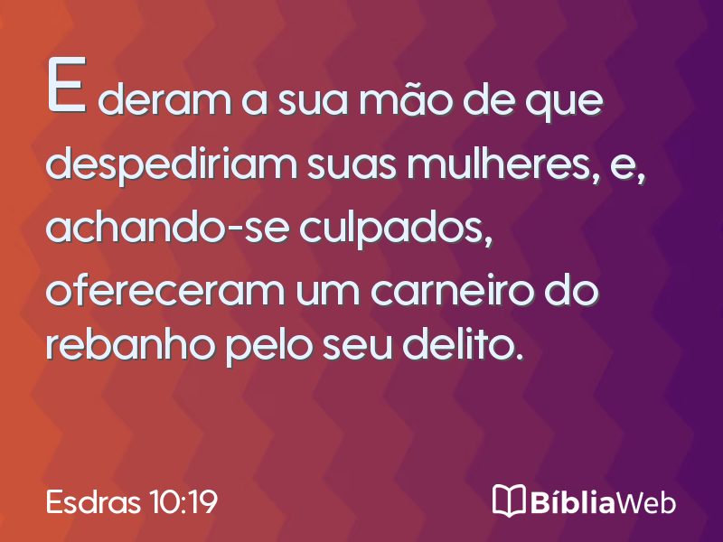 Esdras 10:19 em imagem para compartilhar