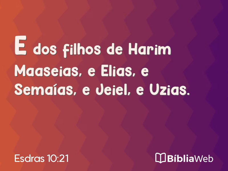 Esdras 10:21 em imagem para compartilhar