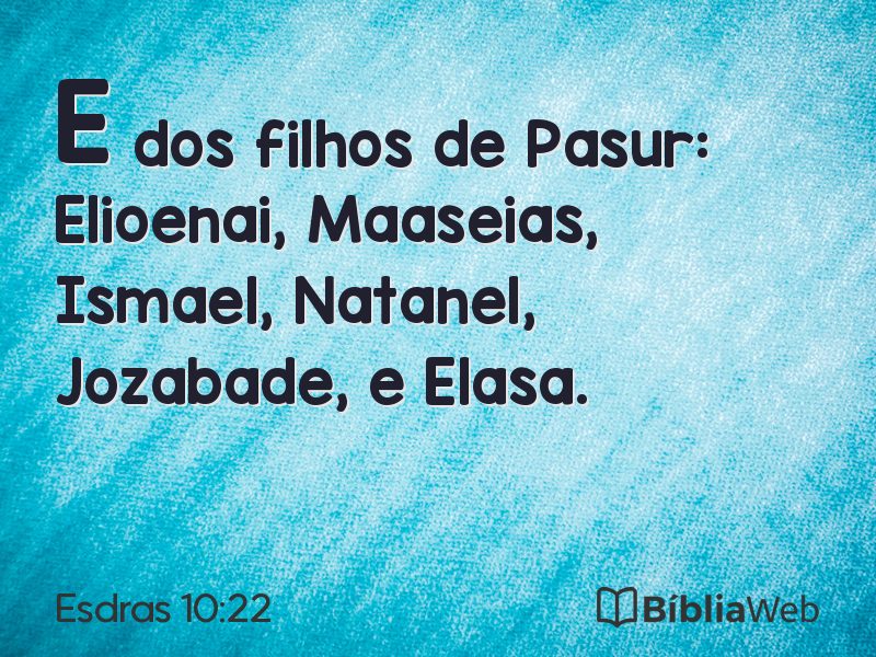 Esdras 10:22 em imagem para compartilhar