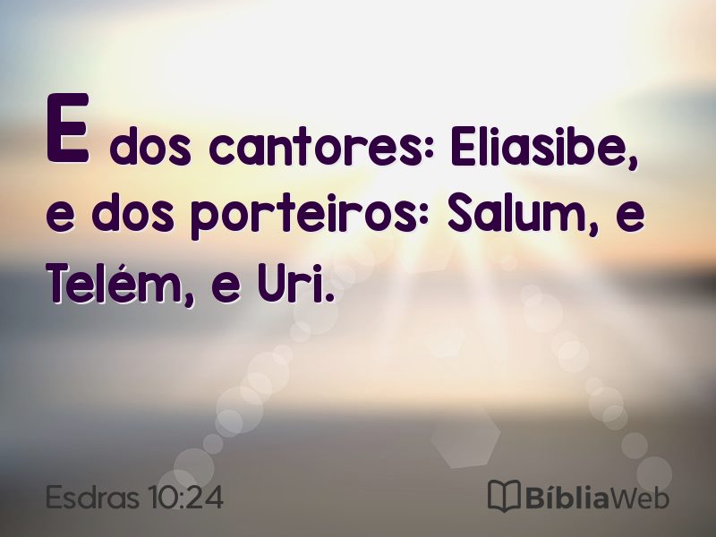 Esdras 10:24 em imagem para compartilhar