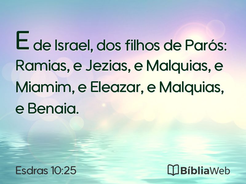 Esdras 10:25 em imagem para compartilhar