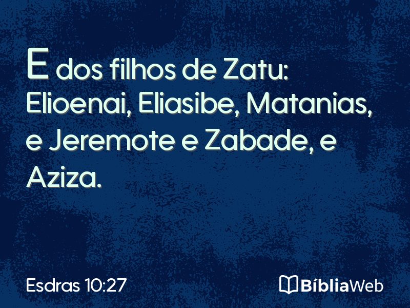 Esdras 10:27 em imagem para compartilhar