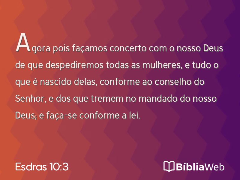 Esdras 10:3 em imagem para compartilhar