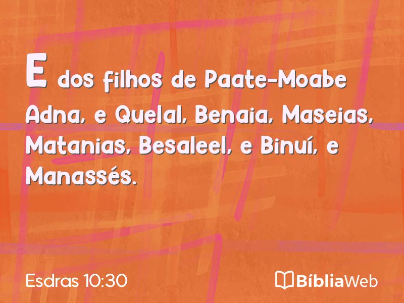 Esdras 10:30 em imagem para compartilhar