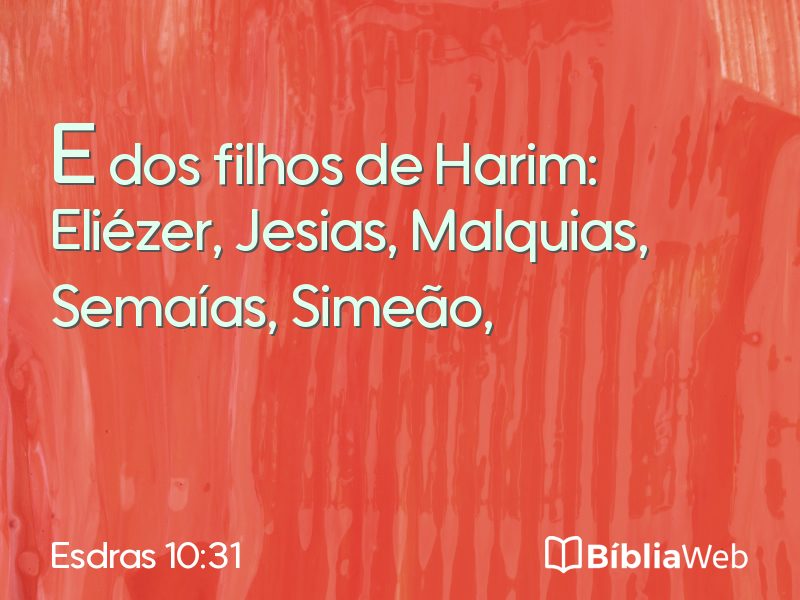 Esdras 10:31 em imagem para compartilhar