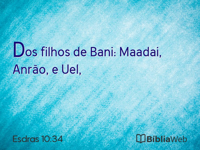 Esdras 10:34 em imagem para compartilhar