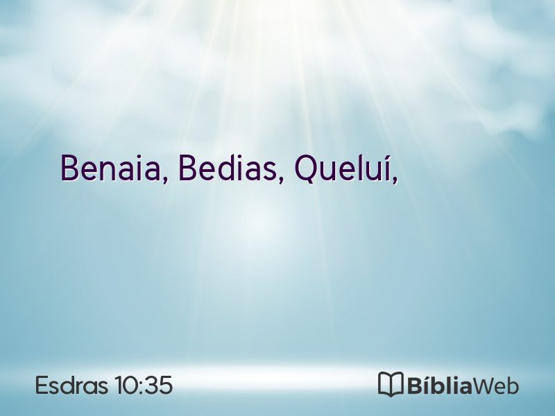 Esdras 10:35 em imagem para compartilhar