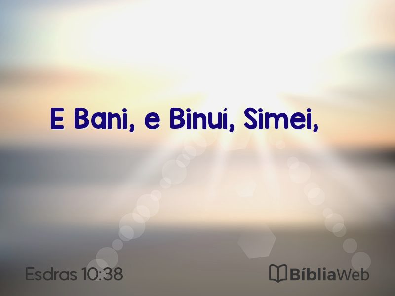 Esdras 10:38 em imagem para compartilhar