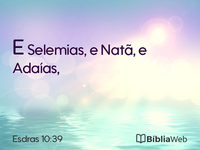 Esdras 10:39 em imagem para compartilhar