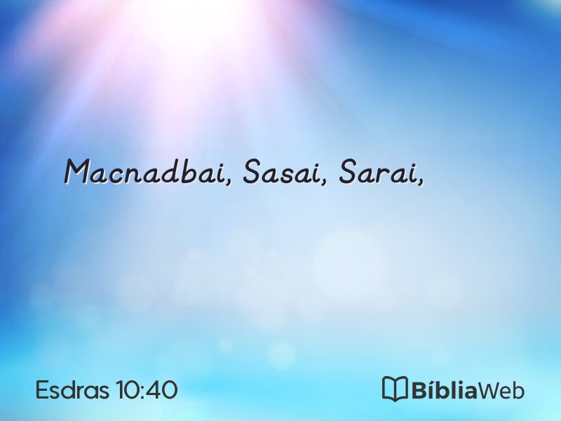 Esdras 10:40 em imagem para compartilhar