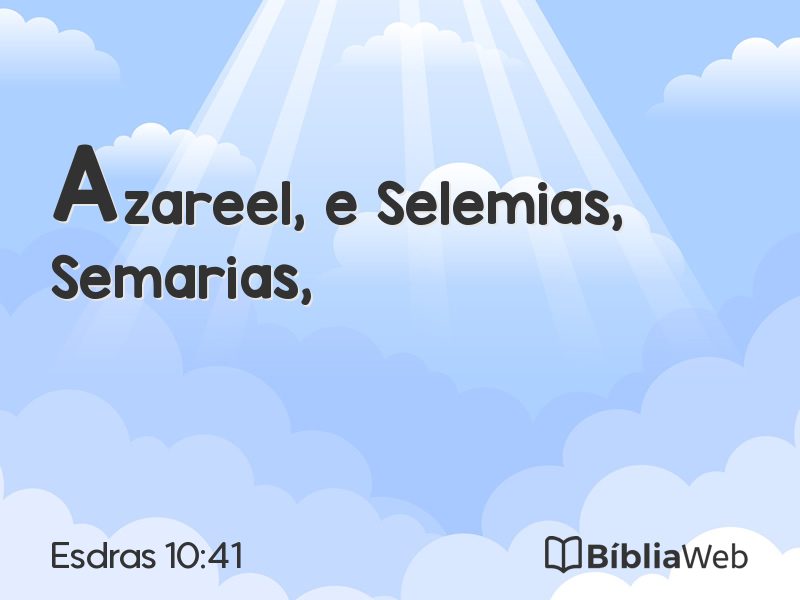 Esdras 10:41 em imagem para compartilhar