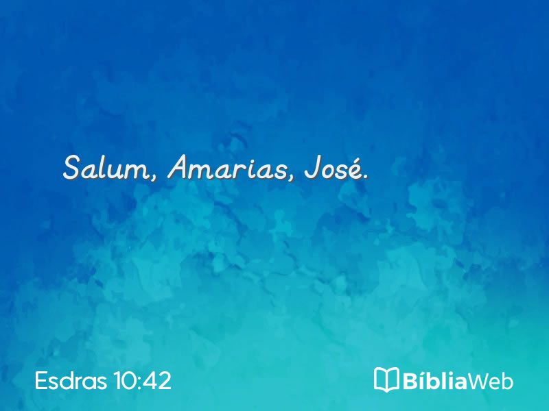 Esdras 10:42 em imagem para compartilhar