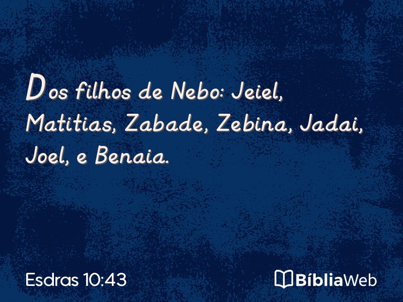 Esdras 10:43 em imagem para compartilhar