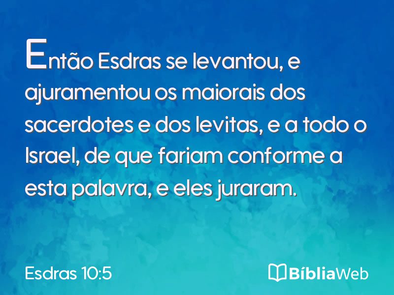 Esdras 10:5 em imagem para compartilhar