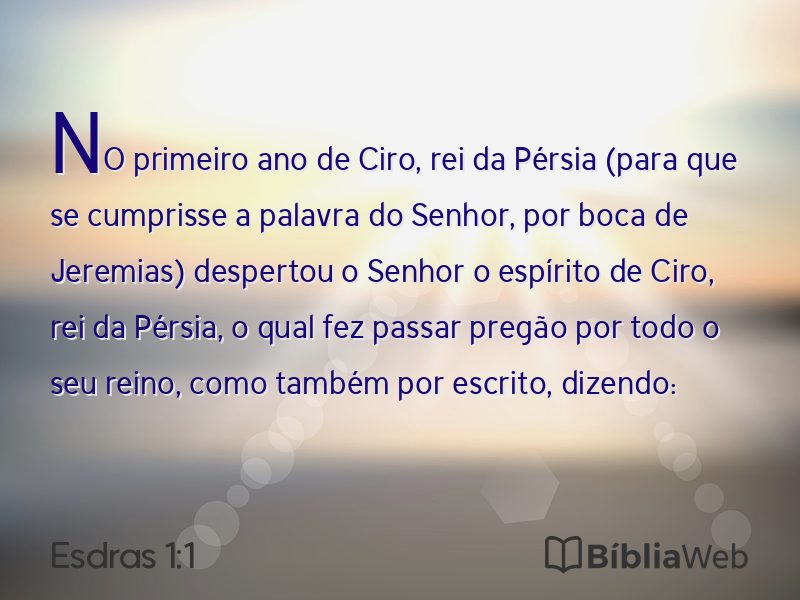 Esdras 1:1 em imagem para compartilhar
