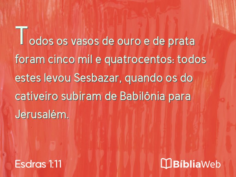 Esdras 1:11 em imagem para compartilhar