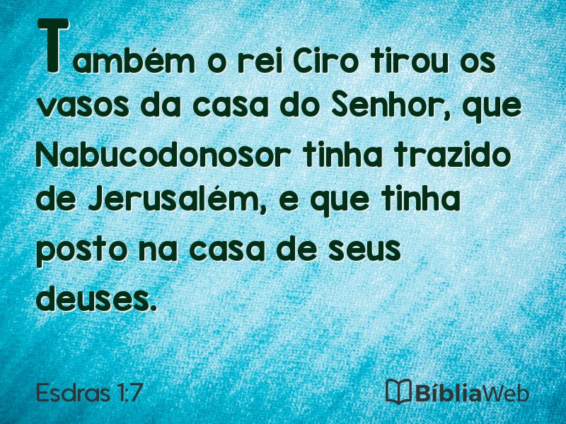 Esdras 1:7 em imagem para compartilhar