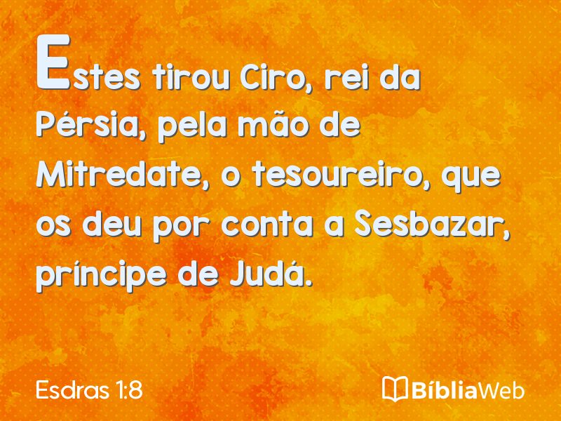 Esdras 1:8 em imagem para compartilhar