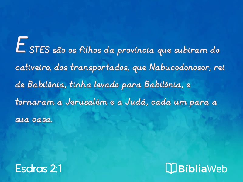Esdras 2:1 em imagem para compartilhar