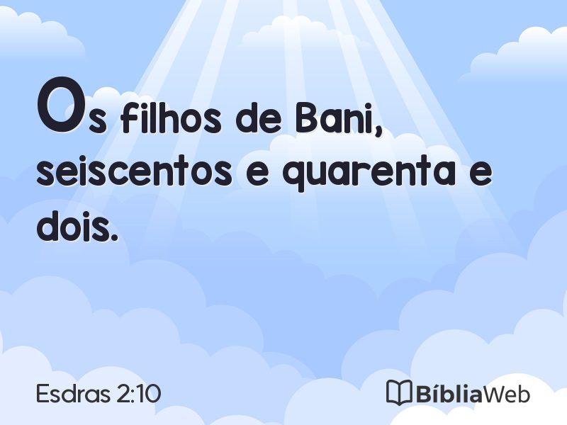 Esdras 2:10 em imagem para compartilhar