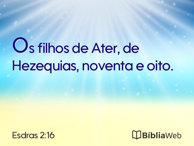 Esdras 2:16 em imagem para compartilhar