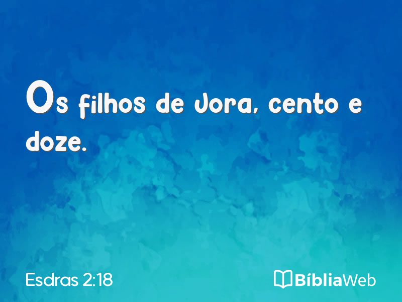 Esdras 2:18 em imagem para compartilhar