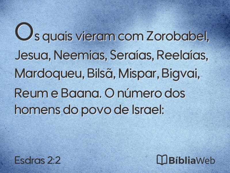 Esdras 2:2 em imagem para compartilhar