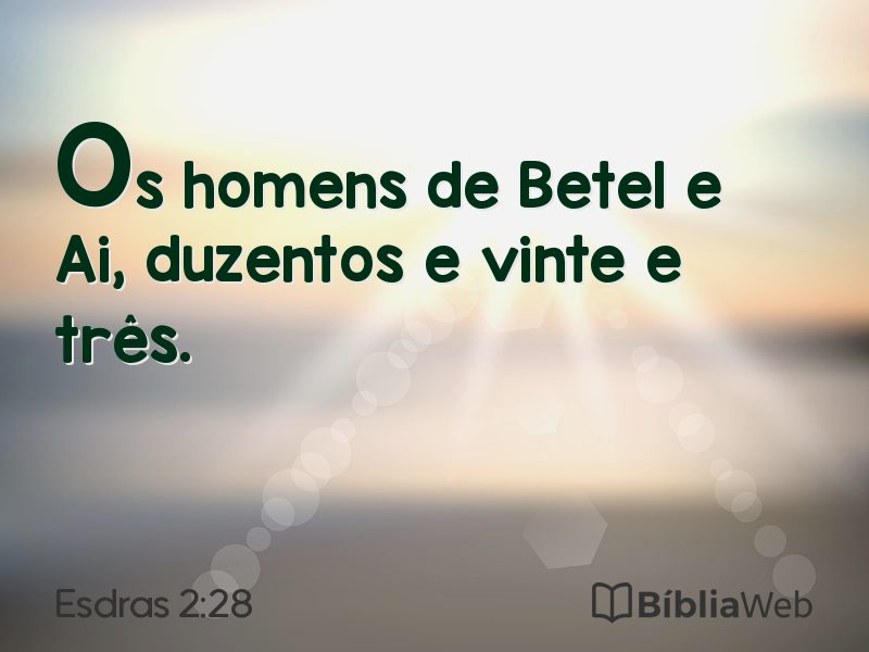 Esdras 2:28 em imagem para compartilhar