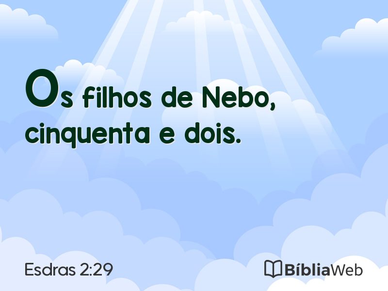 Esdras 2:29 em imagem para compartilhar